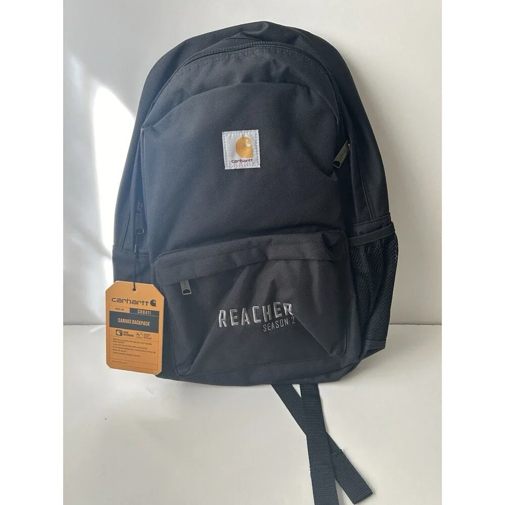 NWT Carhartt Black Canvas Backpack CB0411 Rain Defender